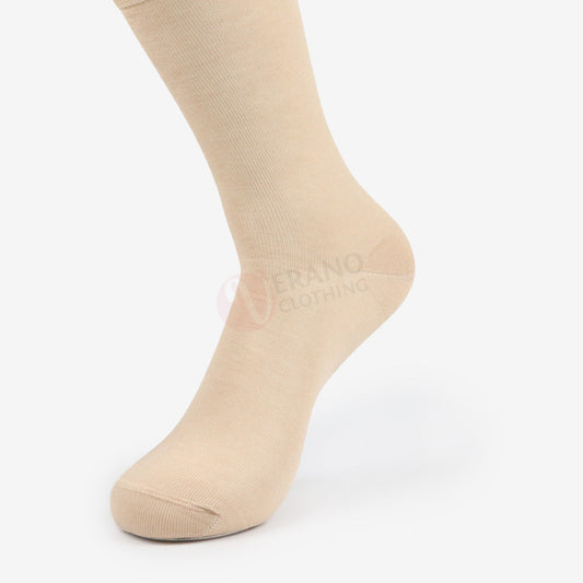 LEADER Chaussettes Fil d’Ecosse en Coton Beige / 39 42 Chaussette