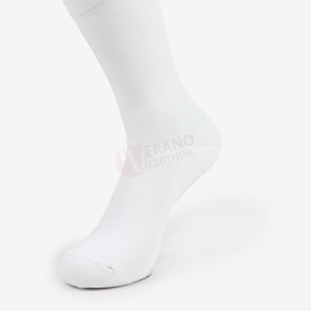 LEADER Chaussettes Fil d’Ecosse en Coton Blanc / 39 42 Chaussette