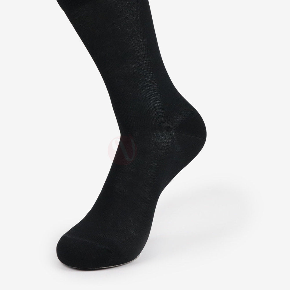 LEADER Chaussettes Fil d’Ecosse en Coton Noir / 39 42 Chaussette