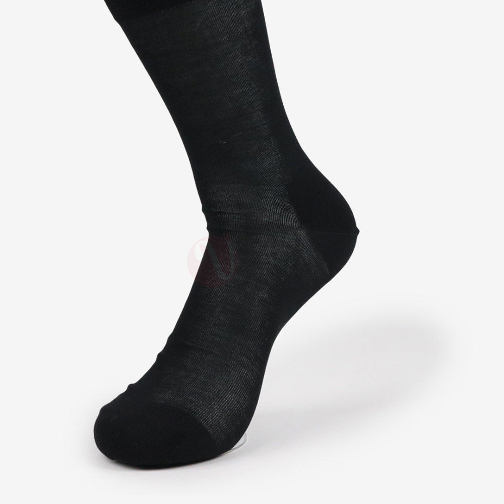 LEADER Chaussettes Fil d’Ecosse Fin en Coton Noir / 39 42 Chaussette