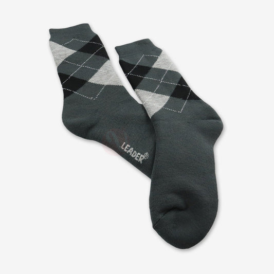 Leader Chaussettes Jacquard Chaudes Gris Foncé / 39-43 Chaussette