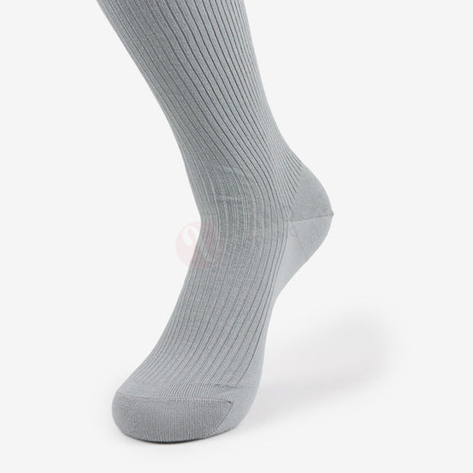 LEADER Chaussettes Médicale Ligné en Coton Gris ardoise / 39 42 Chaussette