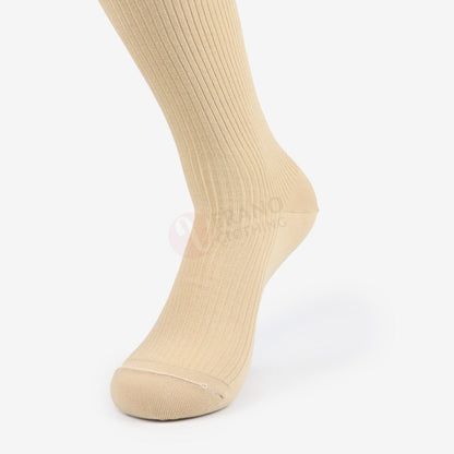 LEADER Chaussettes Médicale Ligné en Coton Jaune / 39 42 Chaussette
