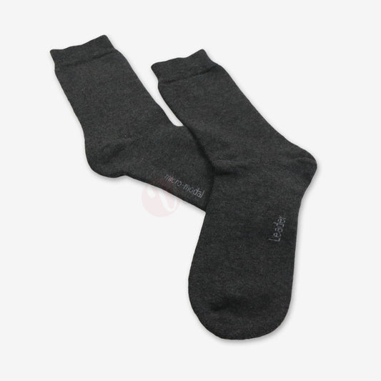 Leader Chaussettes Micromodal Chaudes Gris Foncé / 40-44 Chaussette