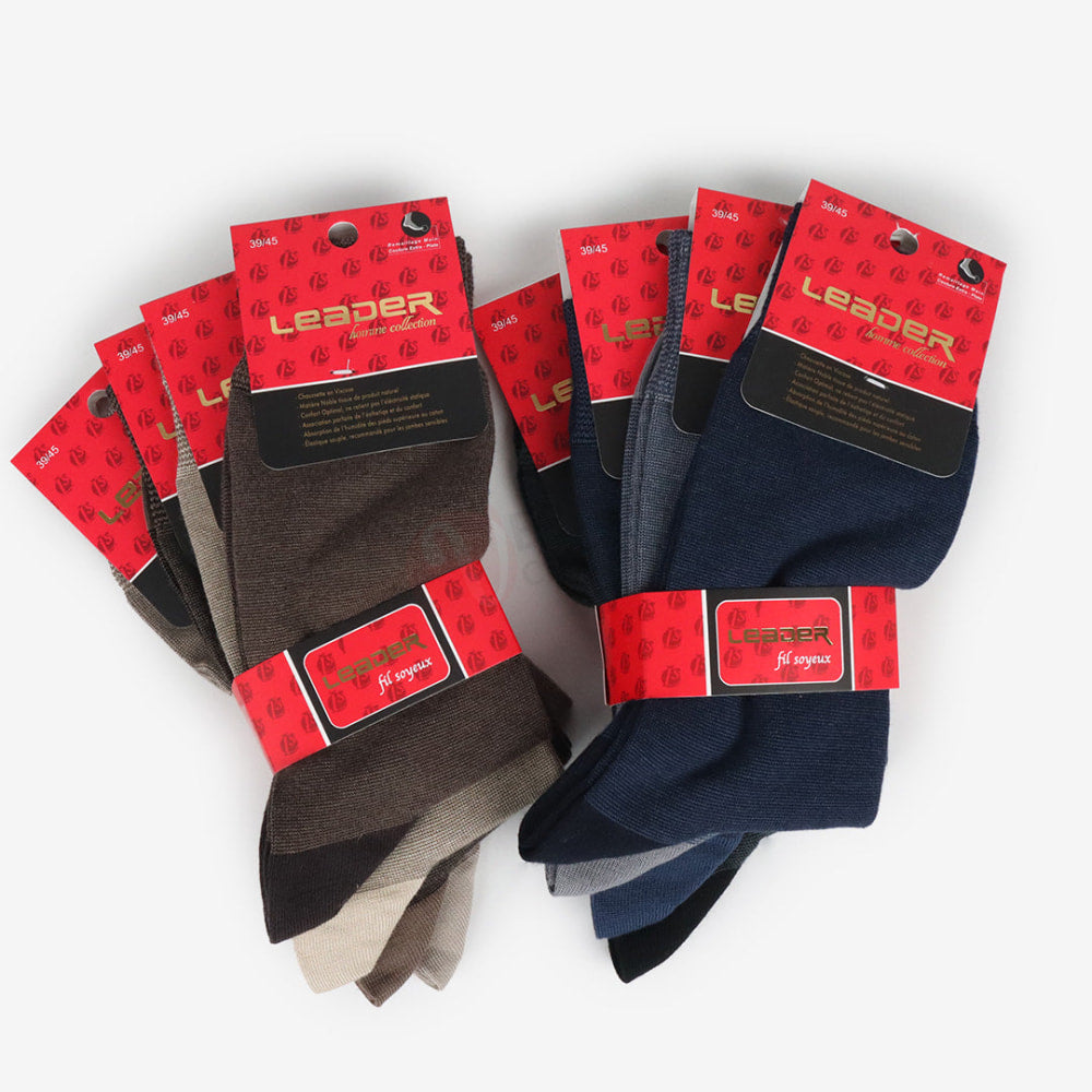LEADER Lot 4 Chaussettes en Viscose Pack 8 / 39 45 PACK