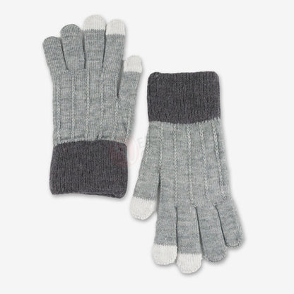 Gants d’Hiver Ligné Gris clair Gant