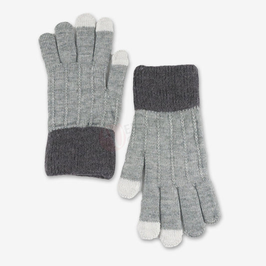 Gants d’Hiver Ligné Gris clair Gant