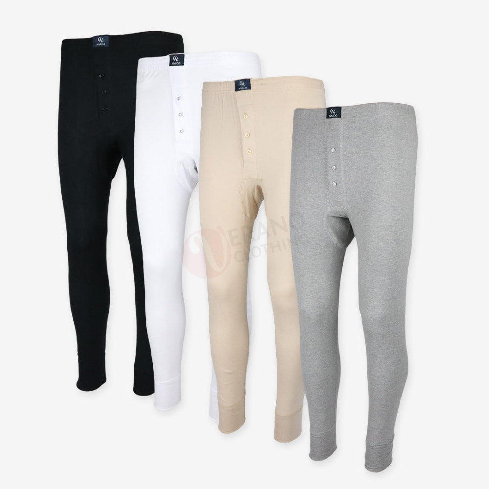NAÏCO Lot 4 Sous pantalons thermique 100% Coton Sous pantalon