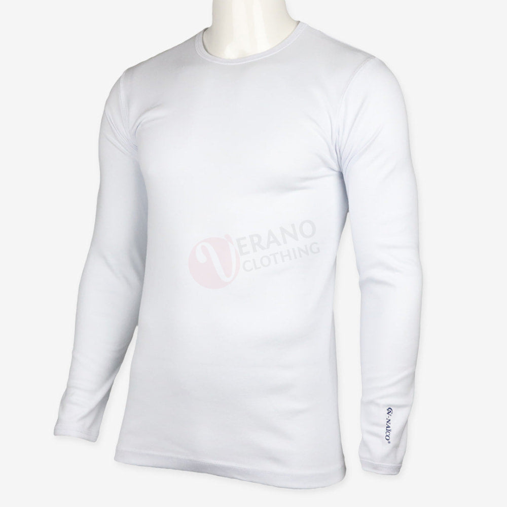 NAÏCO Sous pull thermique 100% Coton Col Rond / Blanc / Standard Sous pull