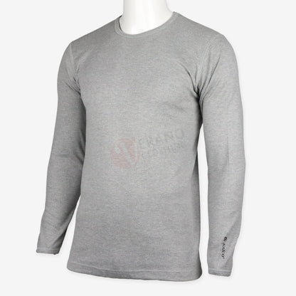 NAÏCO Sous pull thermique 100% Coton Col Rond / Gris clair / Standard Sous pull