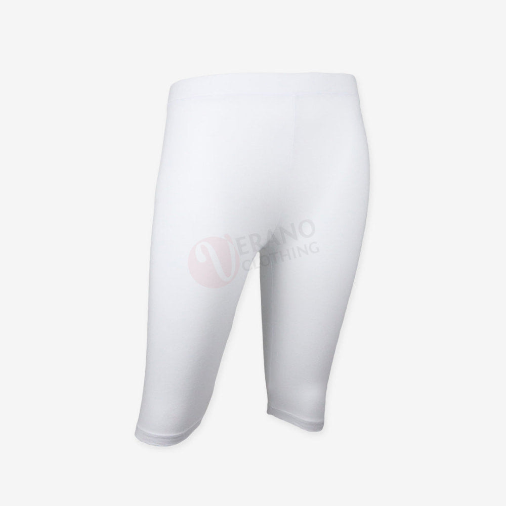PARTNERS Cycliste Femme Coton Stretch – Short Caleçon Confort Blanc / S Caleçon