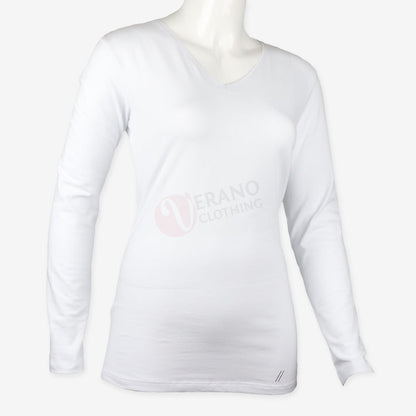 PARTNERS Sous-Pull Femme Col V Coton Stretch Confort Sous pull