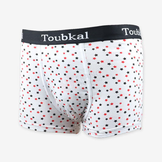 Toubkal Boxer Etoile Coton Blanc / S