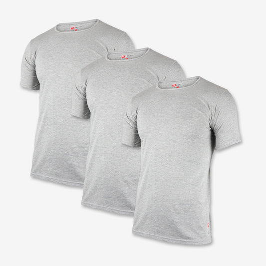 VERANO Lot 3 T-shirts 100% Coton Gris / M PACK