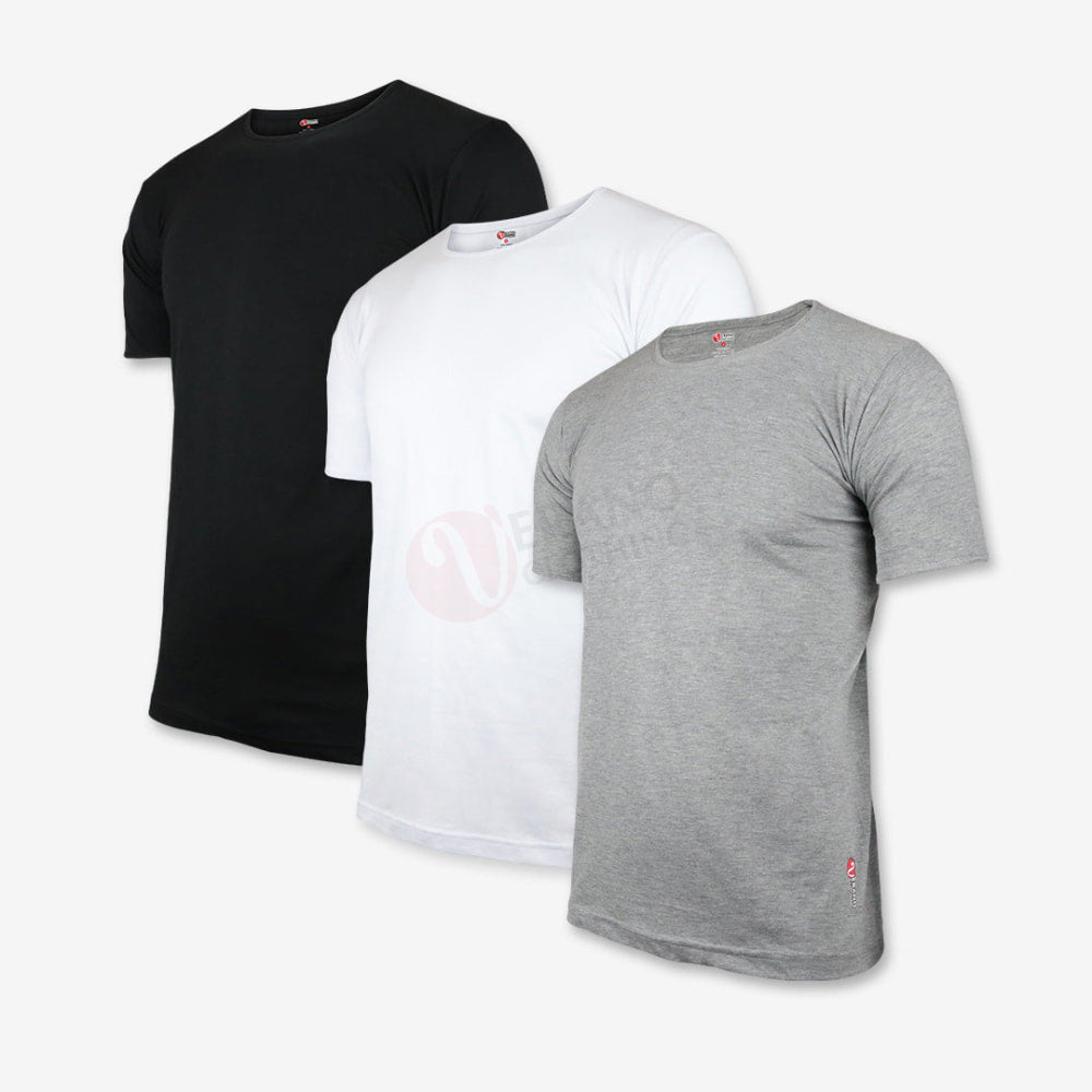 VERANO Lot 3 T-shirts 100% Coton Mix / M PACK
