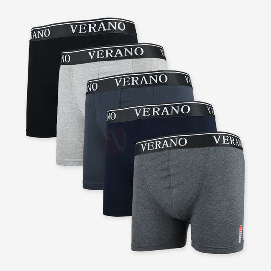 VERANO Lot 5 Boxers Simple bande Coton