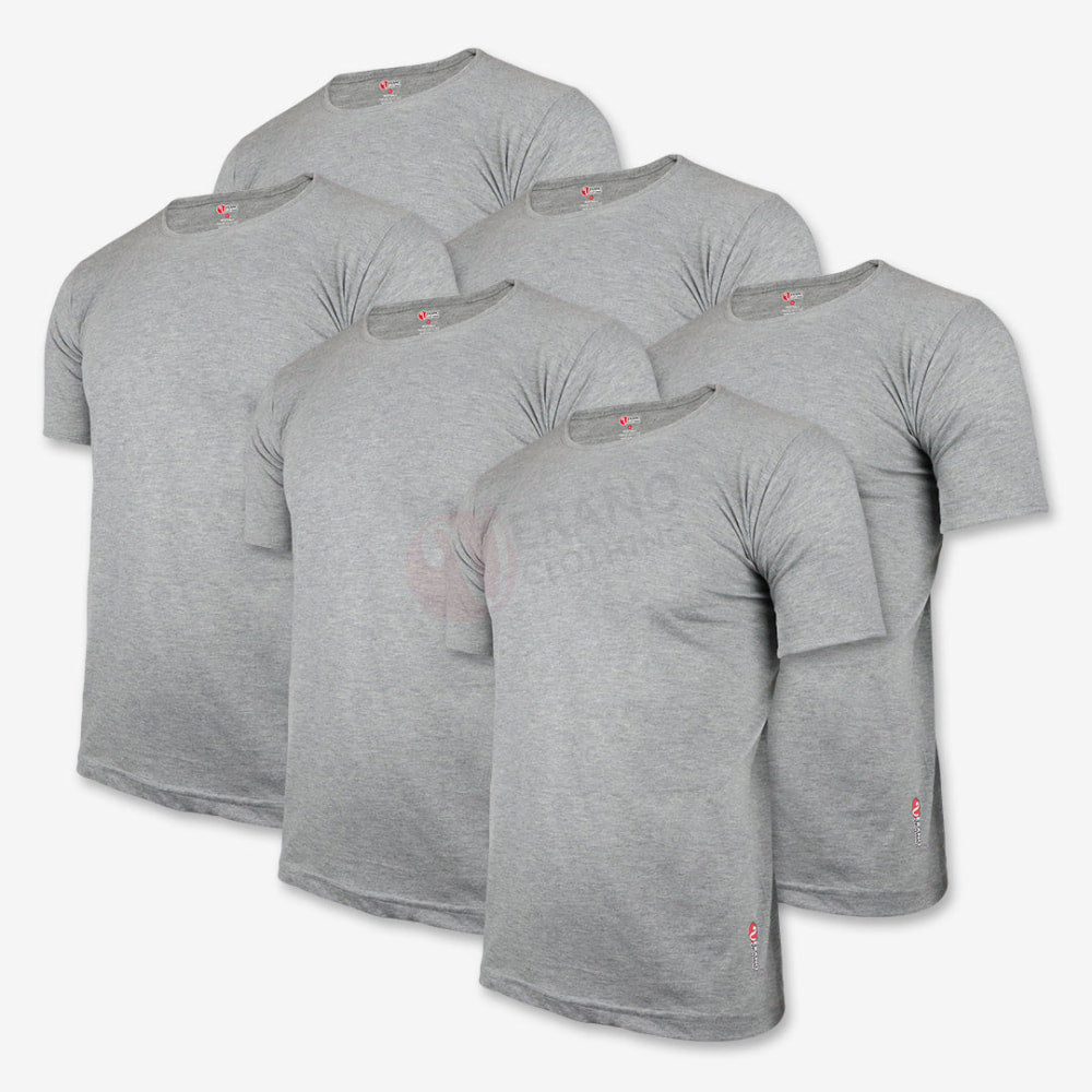 VERANO Lot 6 T-shirts 100% Coton Gris / M PACK