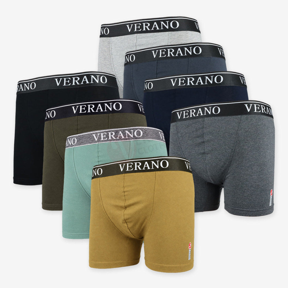 VERANO Lot 8 Boxers Simple bande Coton - PACK