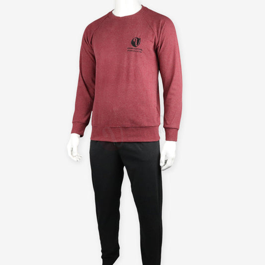 VERANO Pyjama Coton Automne-Hiver Grenat / L Pyjama