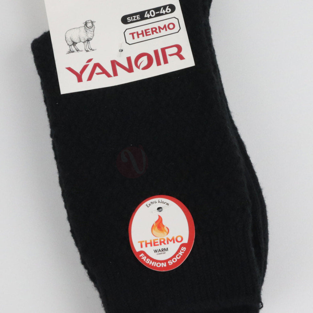 YANOIR Chaussettes Thermique Chaude Confort Noir / 40-46 Chaussette