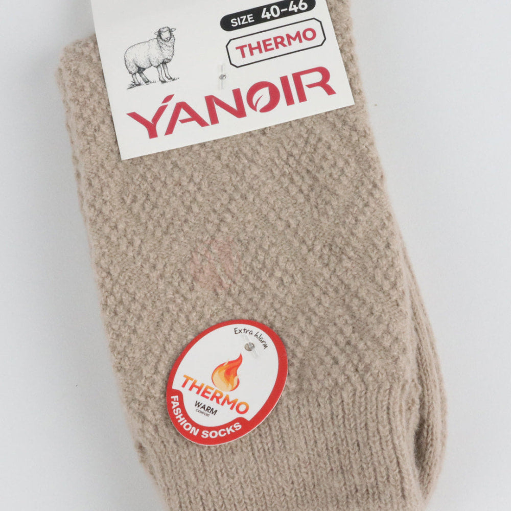 YANOIR Chaussettes Thermique Chaude Confort Beige / 40-46 Chaussette